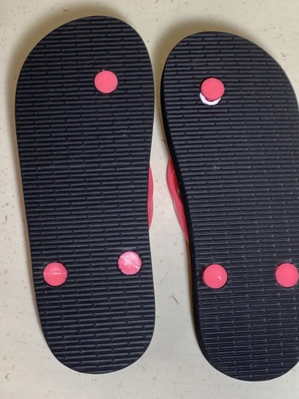girls leopard print pink flip flops size small 13-1